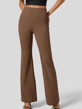 New- Halara Flex™ High Waisted Back Side Pocket Slight Flare Work Pants Medium